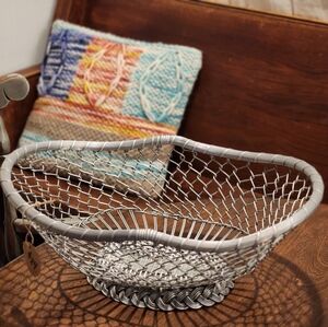 Large Wire Vintage Handmade Basket